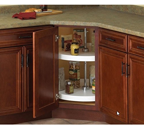 Lemari Lazy Susan bulat penuh