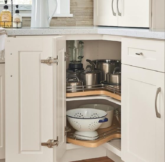 Pie memotong lemari Lazy Susan