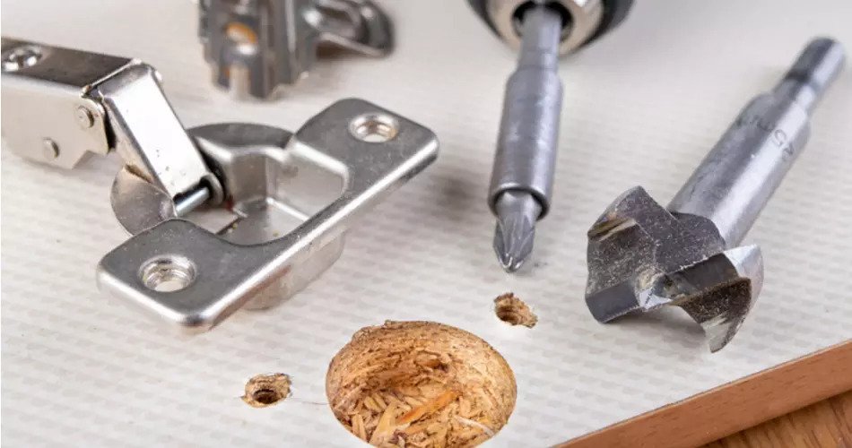 Pre-drilled holes for screws in cabinet doors