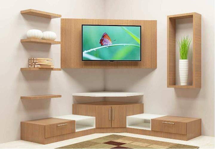 lemari TV sudut