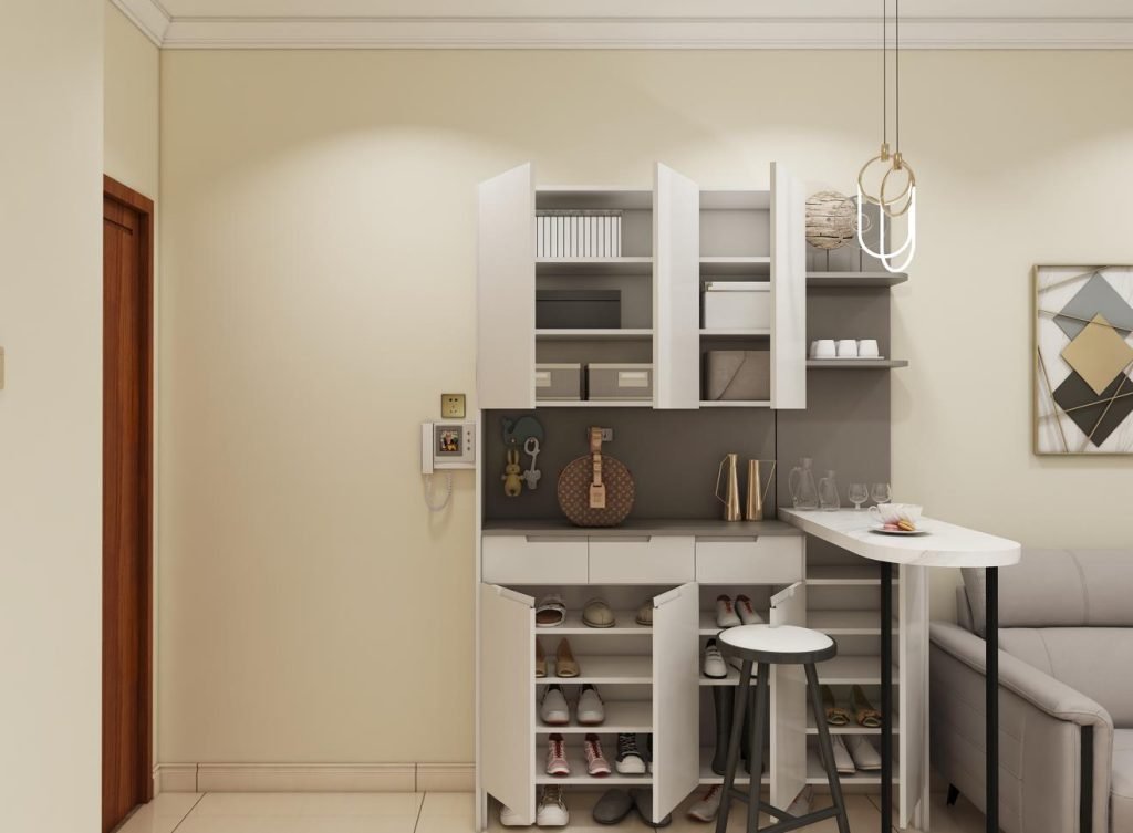 lemari penyimpanan pintu masuk