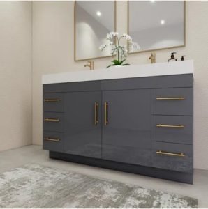 lowes bathroom vanity Perangkat keras dan sentuhan akhir